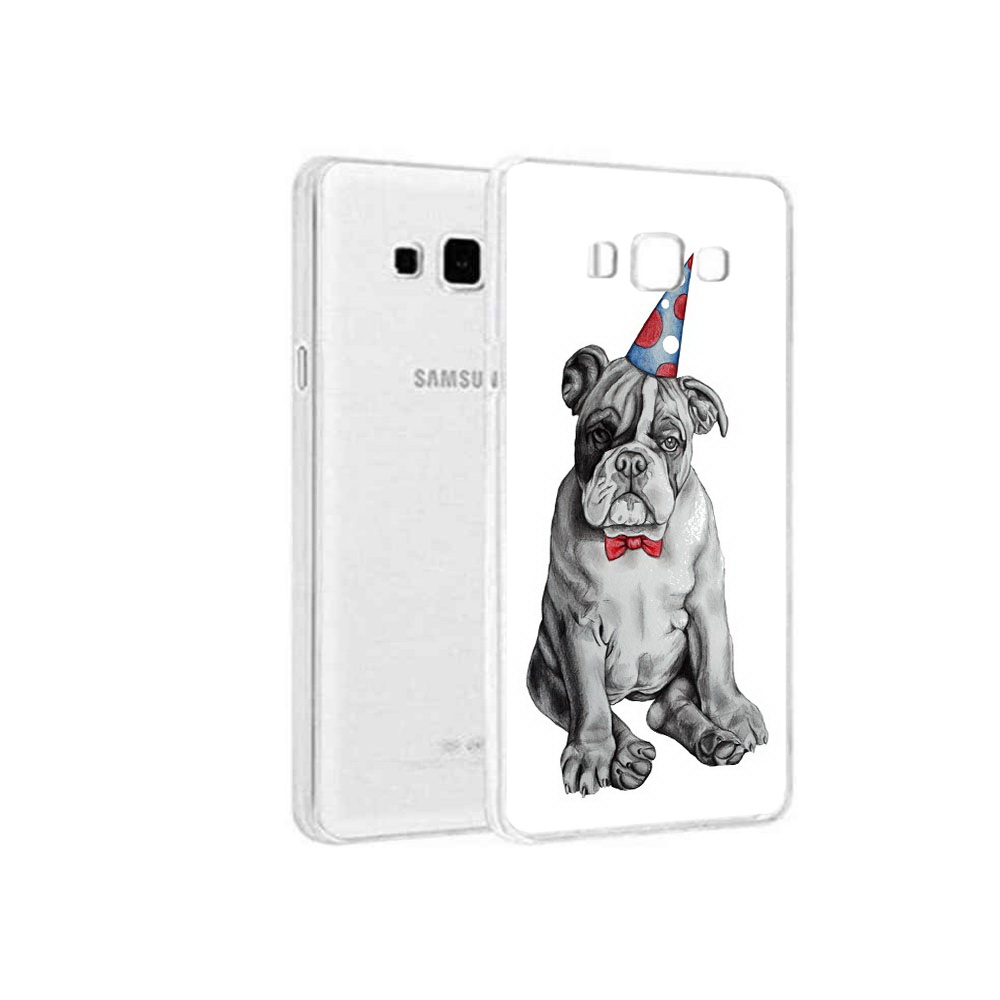 

Чехол MyPads Tocco для Samsung Galaxy A8 праздничный щенок, Прозрачный, Tocco