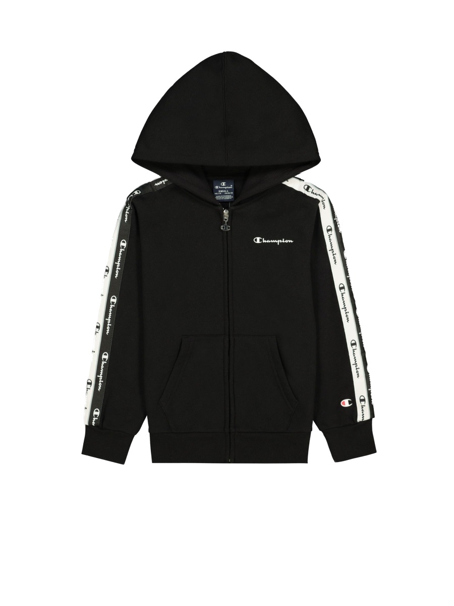 фото Худи champion legacy american tape hooded full zip sweatshirt 305799-kk001 цв.черный р.140