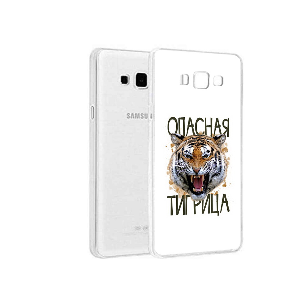 

Чехол MyPads Tocco для Samsung Galaxy A8 опасная тигрица, Прозрачный, Tocco