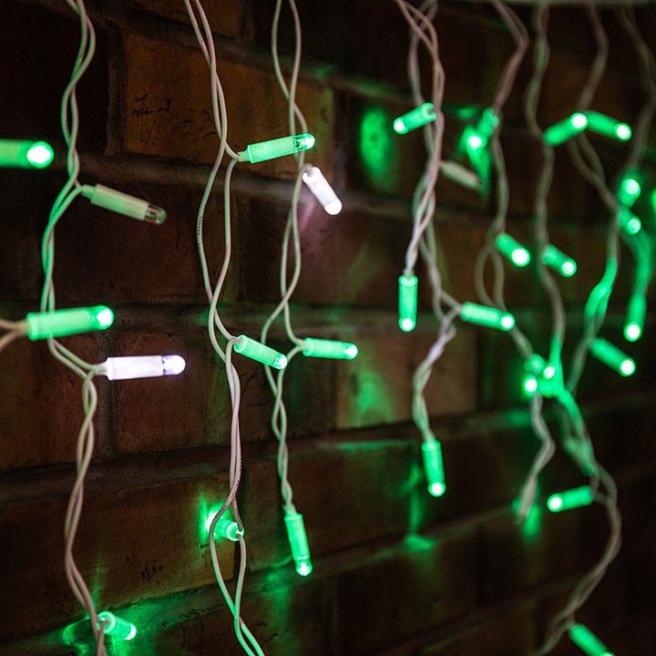 фото Световая бахрома neon-night айсикл 255-176 4,8х0,6 м зеленый