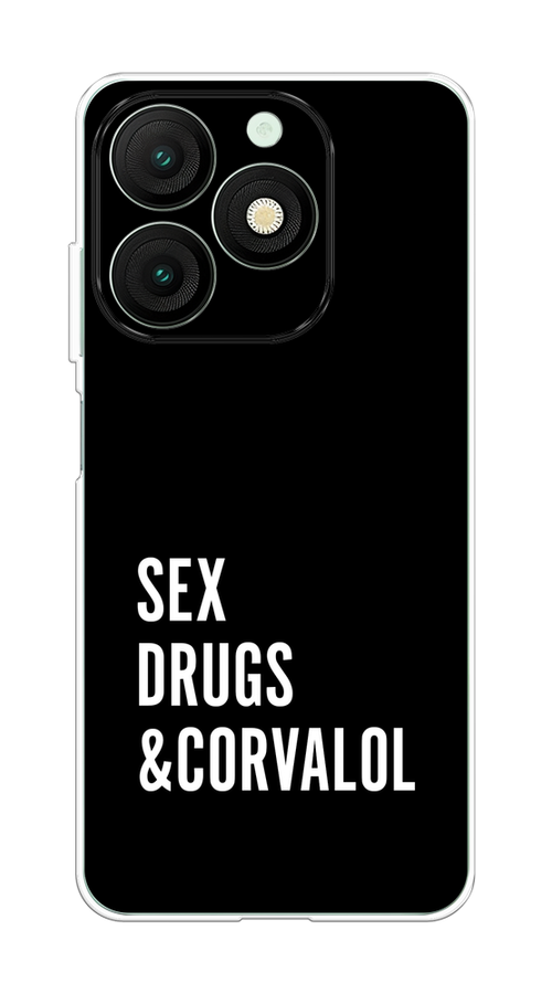 

Чехол на Itel A50 "Corvalol", Черный;серый;белый, 3202250-1