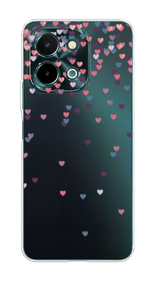

Чехол на Vivo Y28 4G "Посыпка сердечки", Розовый;фиолетовый, 2611650-1