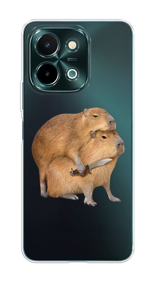 

Чехол на Vivo Y28 4G "Капибара с ножом", Бежевый, 2611650-1