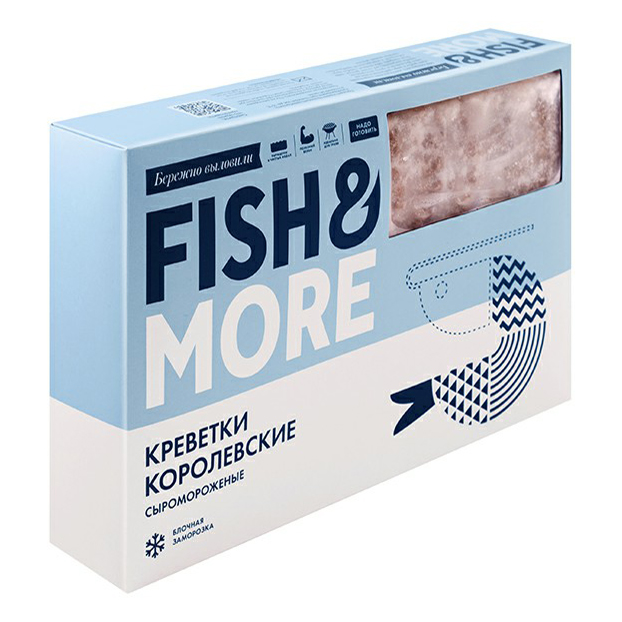 

Креветка Fish&More неочищенная замороженная 300 гр