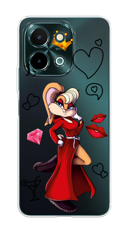 

Чехол на Vivo Y28 4G "Rich Lola Bunny", Красный;бежевый;оранжевый, 2611650-1