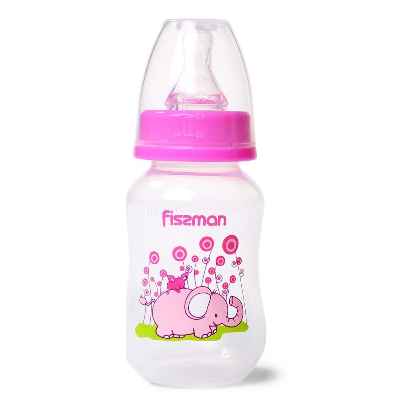 Бутылочка для кормления Fissman пластик розовая 125 мл