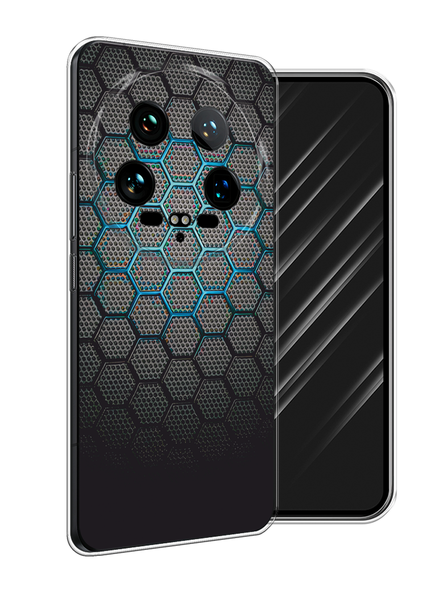 

Чехол Awog на Xiaomi 14 Ultra "Бирюзовые соты", Бирюзовый;синий;черный, 321850-1