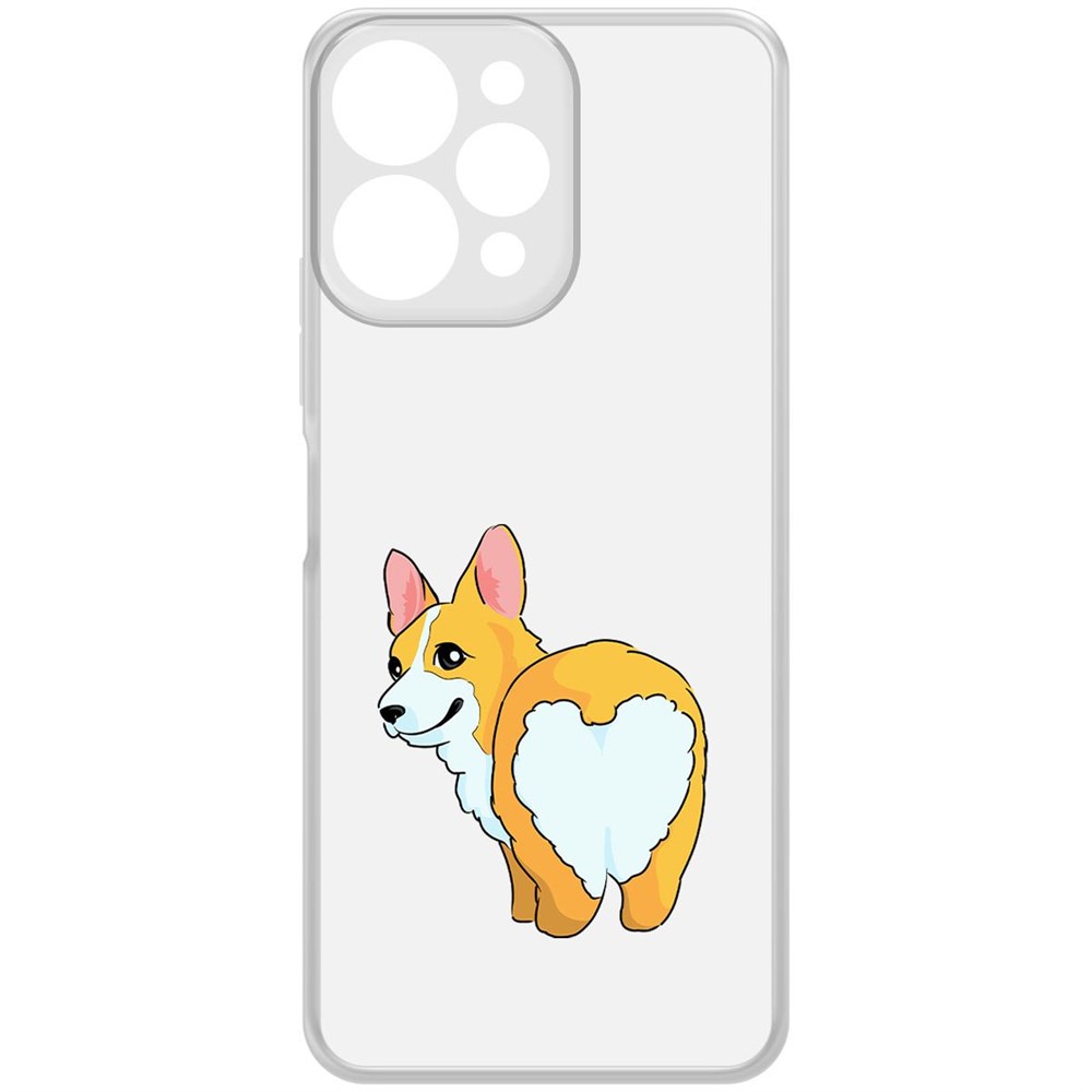 

Чехол-накладка Krutoff Clear Case Рисованный корги вид 2 для Xiaomi Redmi 12, Прозрачный