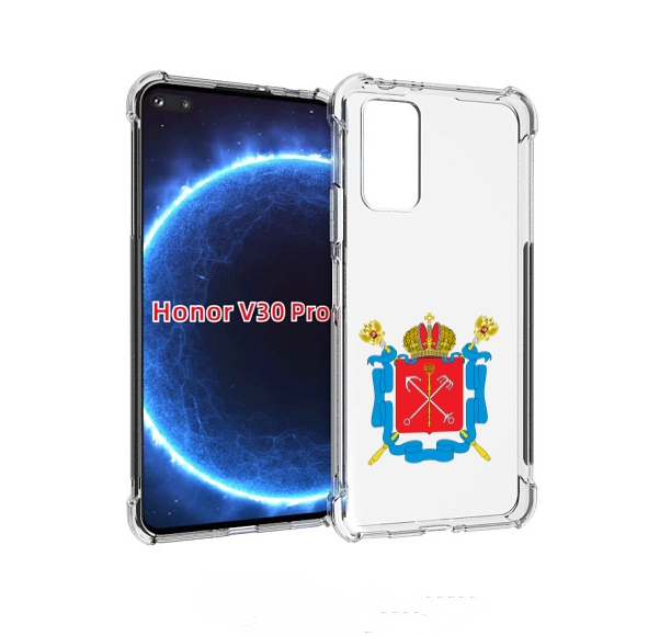 

Чехол бампер MyPads герб-санкт-петербург для Honor V30 Pr, Прозрачный, Tocco