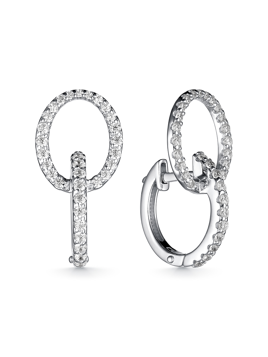 

Серьги из серебра ЮК ДАР с-2337, фианит, с-2337