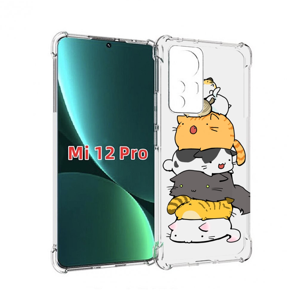 

Чехол MyPads много-маленьких-котиков для Xiaomi 12S Pro, Прозрачный, Tocco