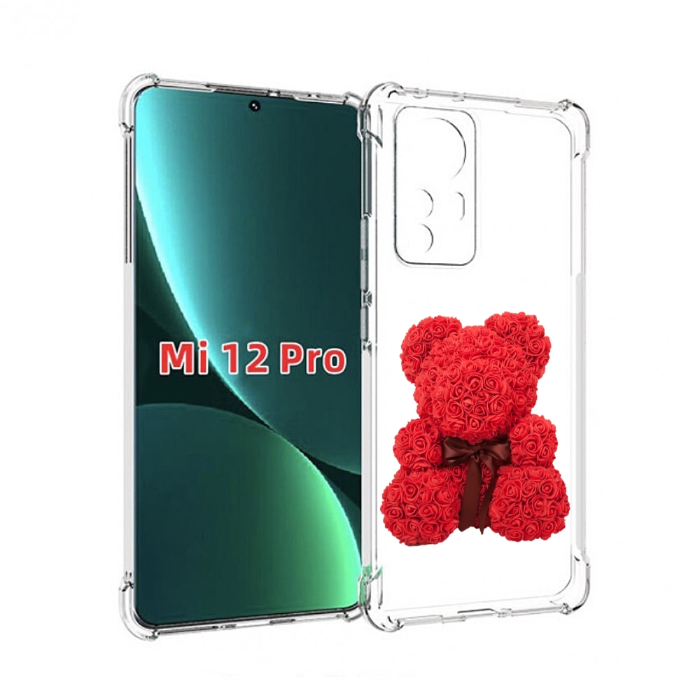 

Чехол MyPads мишка-из-розочек для Xiaomi 12S Pro, Прозрачный, Tocco