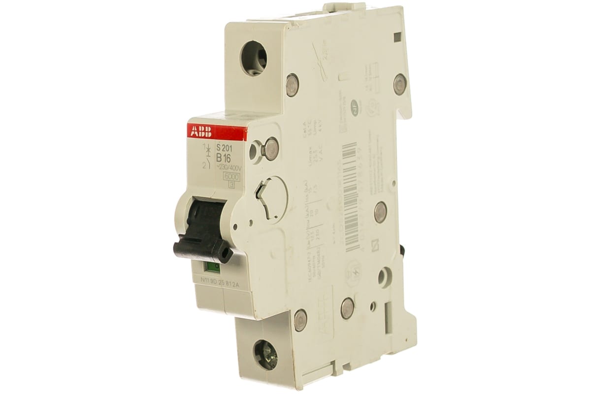 

Выключатель автоматический ABB 1Р, 16А, В, S201, 6кА, 2CDS251001R1165