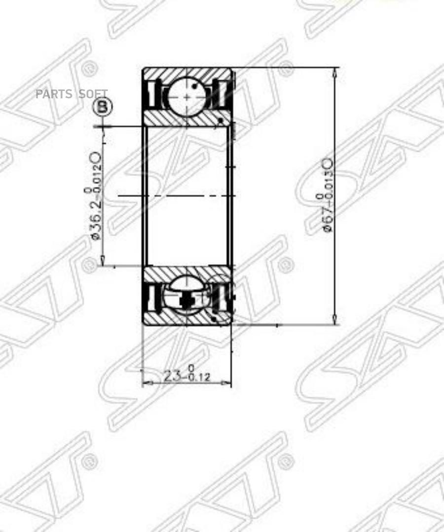 

Подшипник Привода Toyota Scepter/Gracia/Corona/Mark 2/Crown/Aristo 4Wd 92- Sat St-903