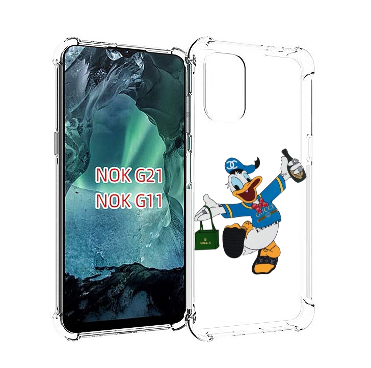 

Чехол Mypads Модный-Дональд-Дак Для Nokia G11/G21, Прозрачный, Tocco