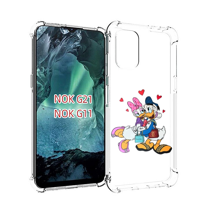 

Чехол Mypads Модные-Влюбленные-Утки Для Nokia G11/G21, Прозрачный, Tocco
