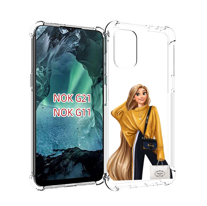 

Чехол Mypads Модная-Рапунсель Женский Для Nokia G11/G21, Прозрачный, Tocco