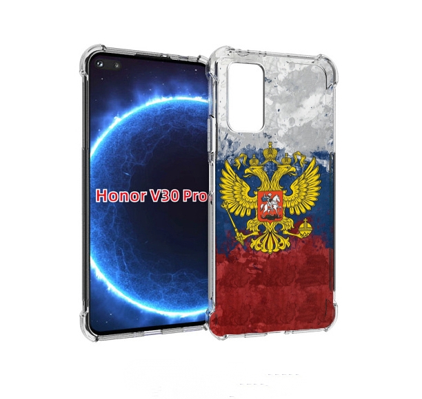 

Чехол бампер MyPads герб-России для Honor V30 Pro, Прозрачный, Tocco