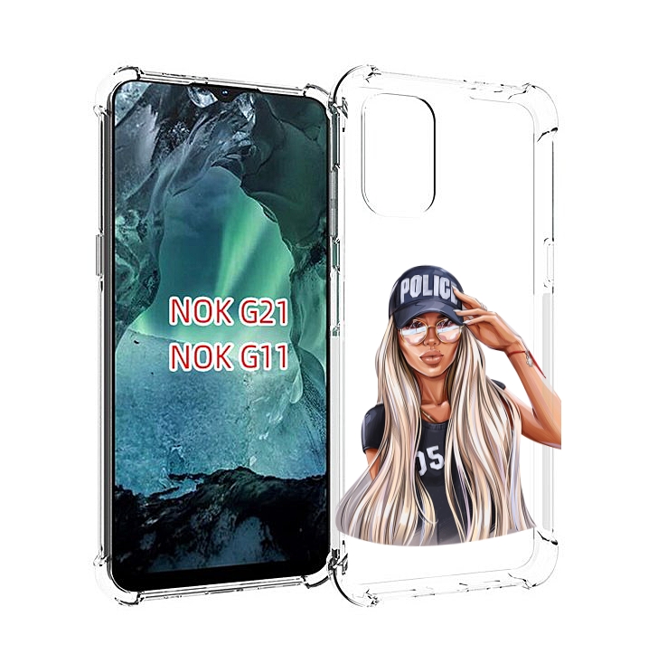 

Чехол Mypads Модная-Девушка-Арт Женский Для Nokia G11/G21, Прозрачный, Tocco
