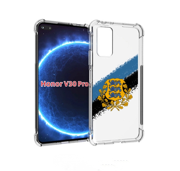 

Чехол бампер MyPads герб флаг эстонии-2 для Honor V30 Pro, Прозрачный, Tocco