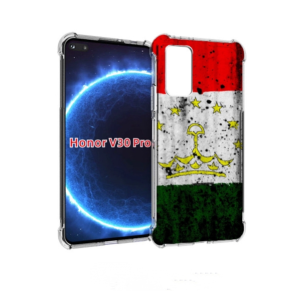 

Чехол бампер MyPads герб флаг таджикистан для Honor V30 P, Прозрачный, Tocco