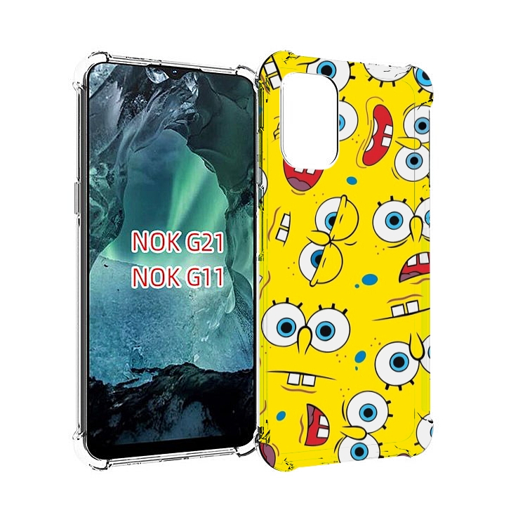 

Чехол Mypads Много-Спанч-Боба Для Nokia G11/G21, Прозрачный, Tocco
