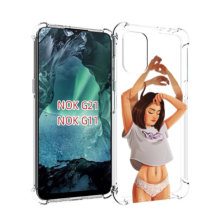 

Чехол Mypads Много-Рук Женский Для Nokia G11/G21, Прозрачный, Tocco
