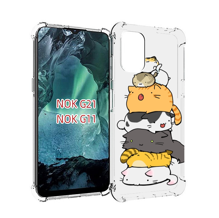 

Чехол Mypads Много-Маленьких-Котиков Для Nokia G11/G21, Прозрачный, Tocco