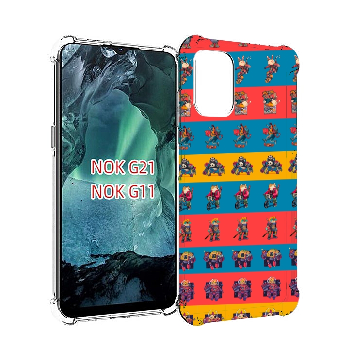

Чехол Mypads Много Стикеров Для Nokia G11/G21, Прозрачный, Tocco