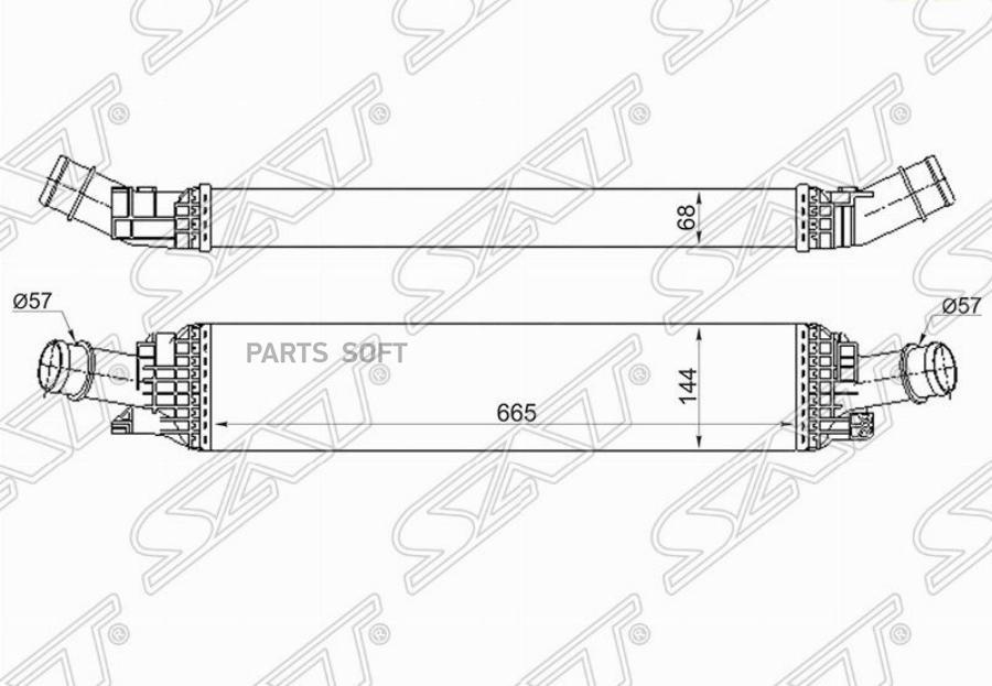 

Радиатор Интеркулера Audi A4 07-/A5 07-/A6 11-/Q5 08- Sat арт. ST-8K0145805G