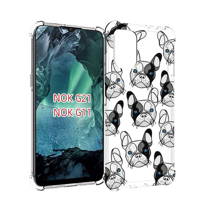 

Чехол Mypads Мини-Собачки-Черно-Белый Для Nokia G11/G21, Прозрачный, Tocco