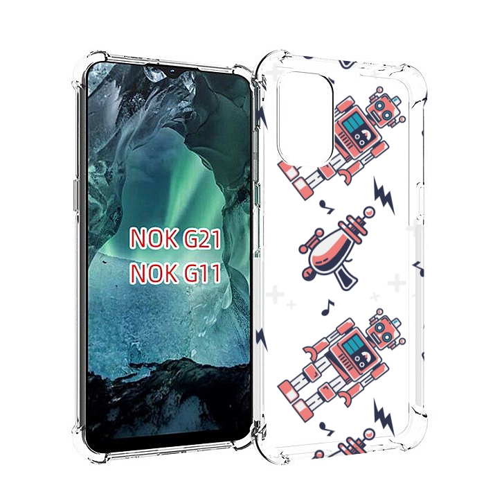 

Чехол Mypads Мини-Роботы Для Nokia G11/G21, Прозрачный, Tocco