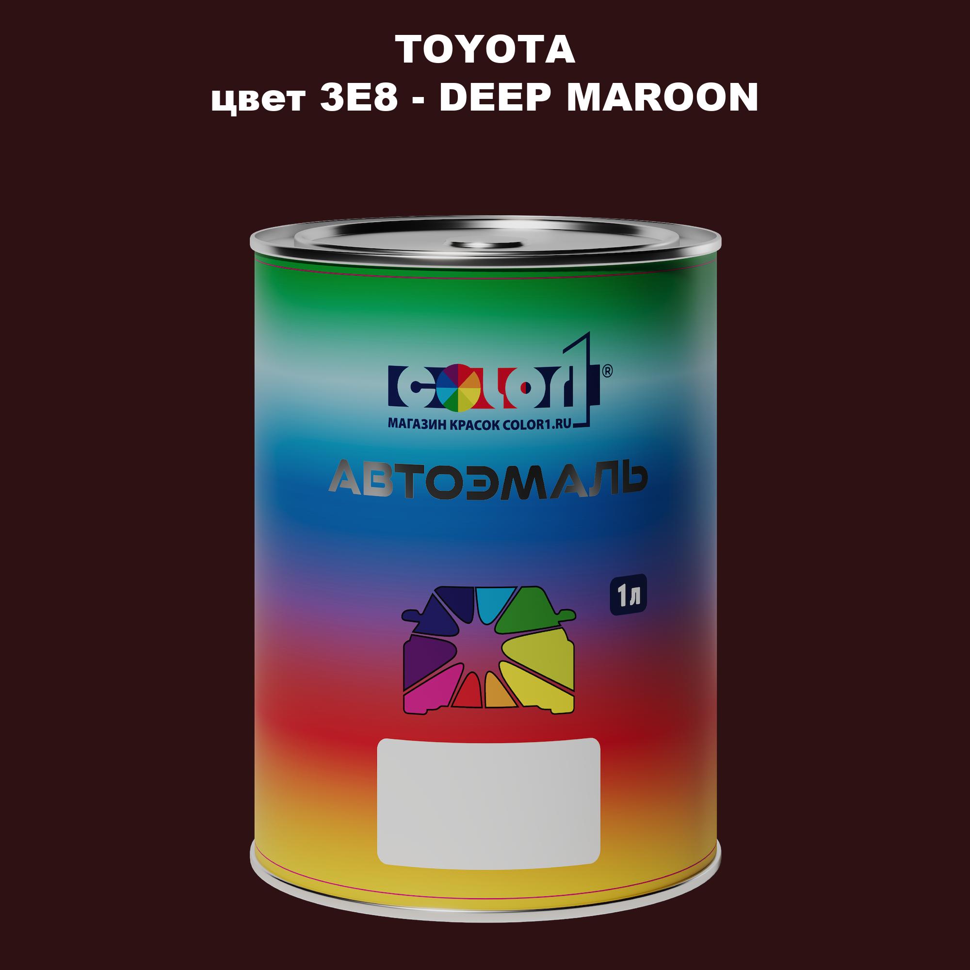 

Автомобильная краска COLOR1 для TOYOTA, цвет 3E8 - DEEP MAROON, Прозрачный