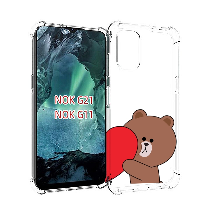 

Чехол Mypads Медвежонок Детский Для Nokia G11/G21, Прозрачный, Tocco