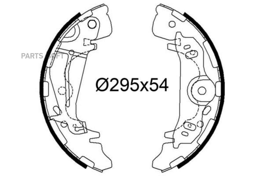 

Тормозные колодки Valeo барабанные 564312