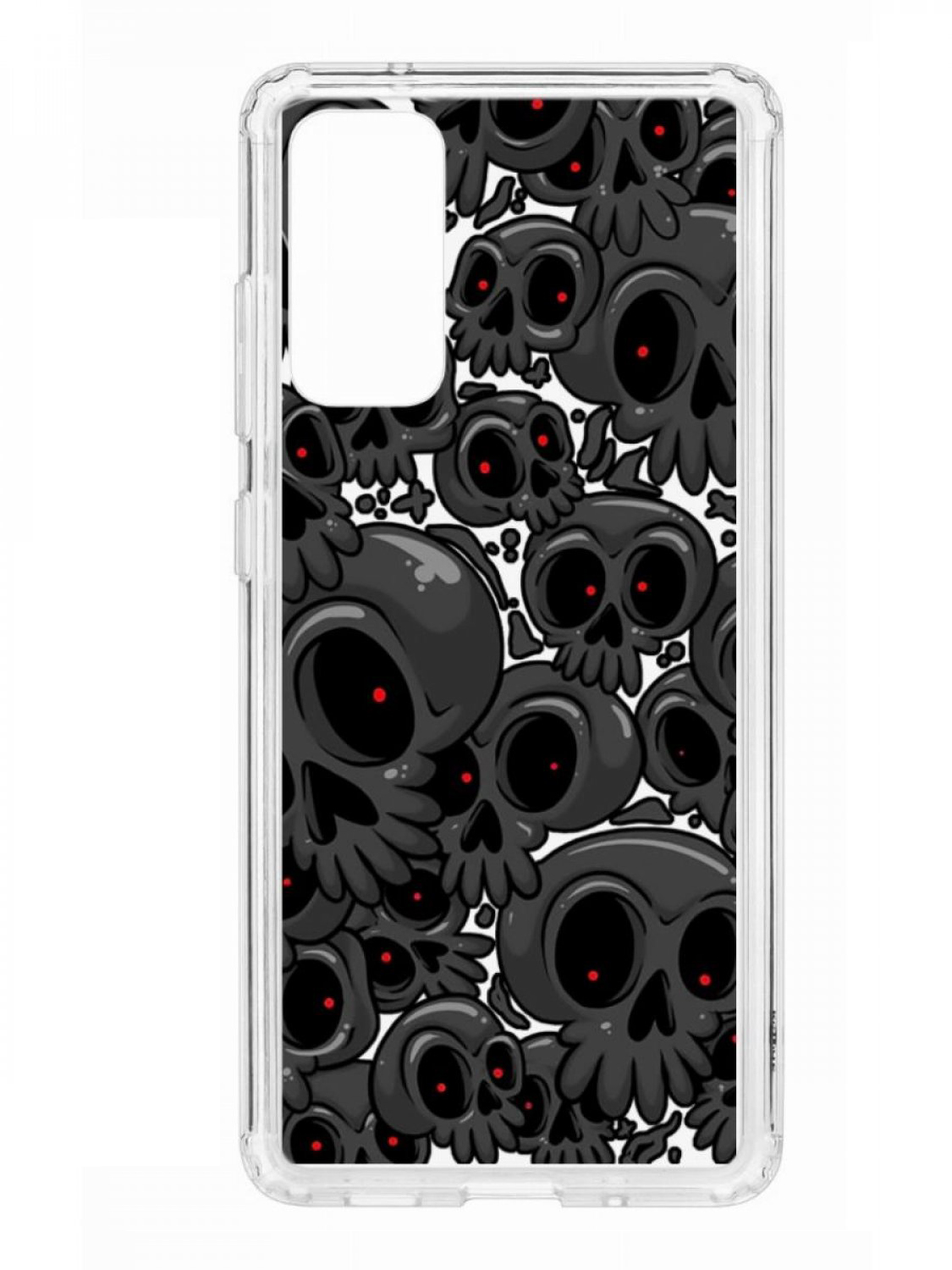 

Чехол на Samsung Galaxy S20 FE Kruche Print Skull gray, Серый