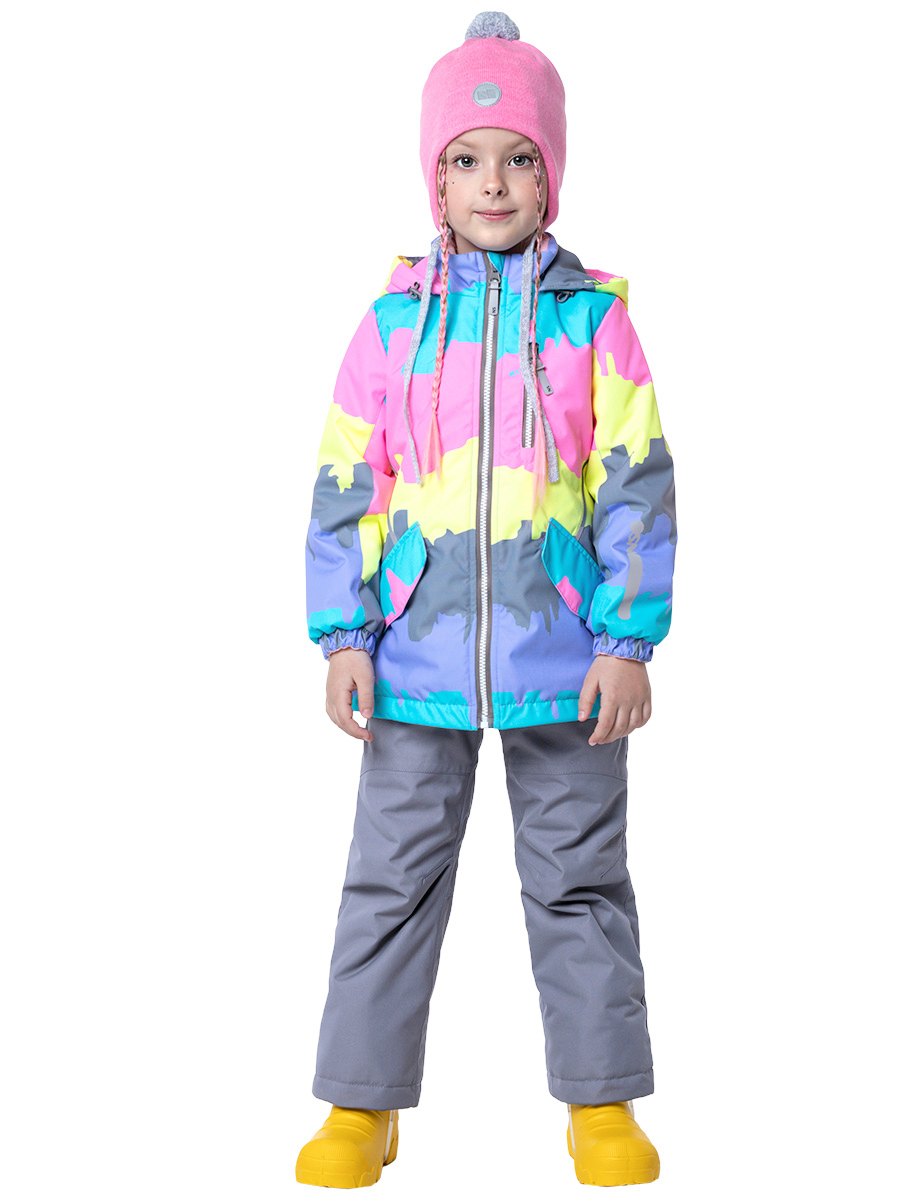 

Комплект верхней одежды NIKASTYLE 7м0423, розовый/серый, 98, 7м0423