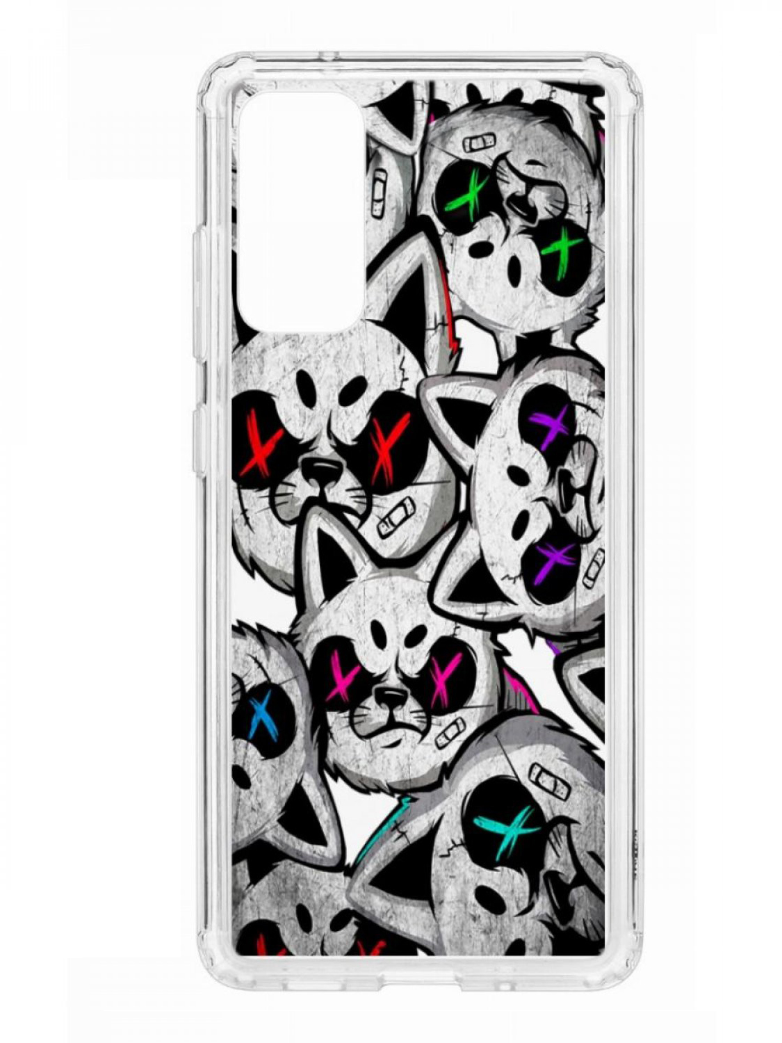 

Чехол на Samsung Galaxy S20 FE Kruche Print Angry Cats, Серый