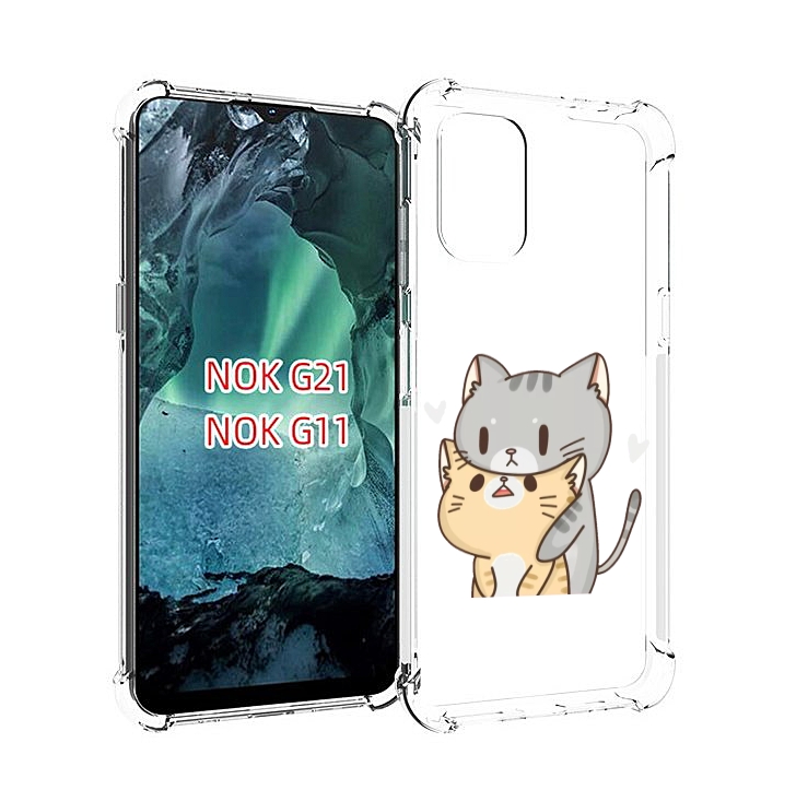 

Чехол Mypads Любящие-Коты Для Nokia G11/G21, Прозрачный, Tocco