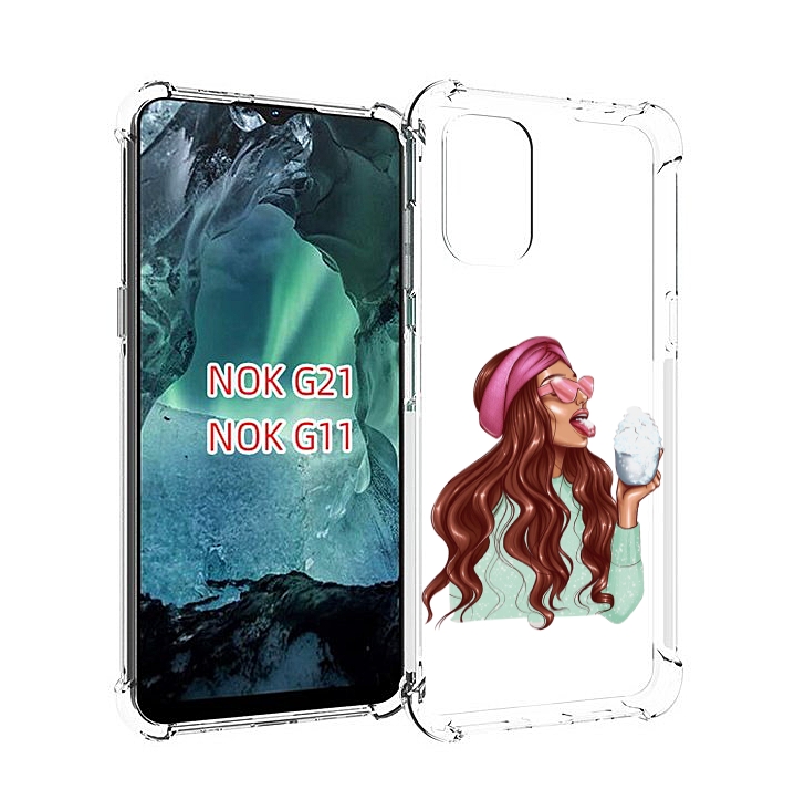 

Чехол Mypads Любительница-Снега Женский Для Nokia G11/G21, Прозрачный, Tocco