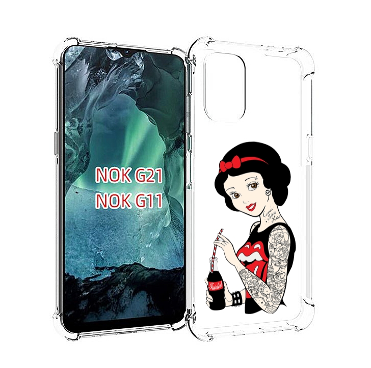 

Чехол Mypads Любительница-Колы Женский Для Nokia G11/G21, Прозрачный, Tocco