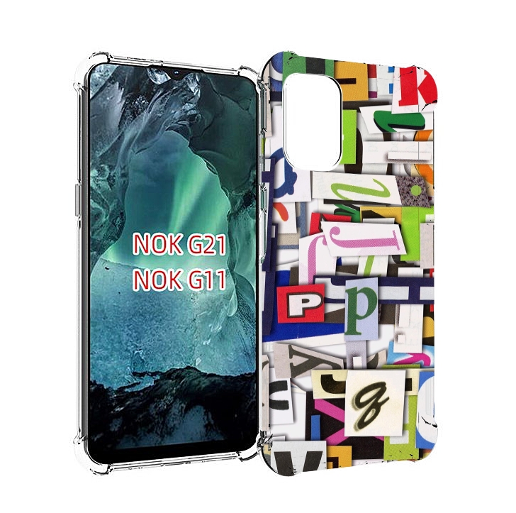 

Чехол Mypads Ломанные-Буквы Для Nokia G11/G21, Прозрачный, Tocco