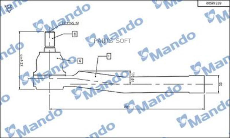 

Наконечник Рулевой Левый Dsa020621 Mando арт. DSA020621