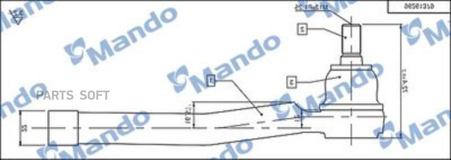 

Наконечник Рулевой Правый Dsa020620 Mando арт. DSA020620