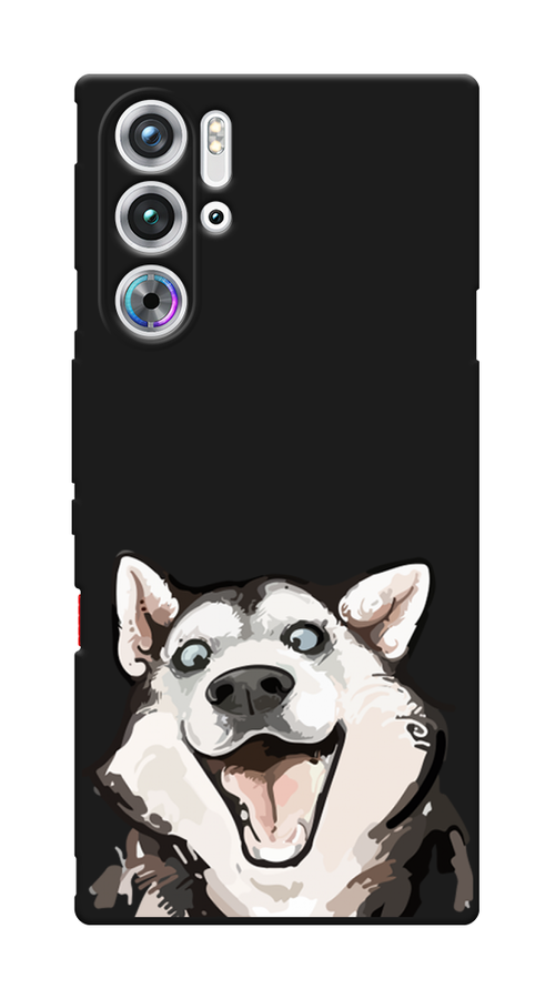 

Чехол Awog на ZTE Nubia Red Magic 9 Pro "Радостный хаски", Белый;голубой;черный, 136652-1