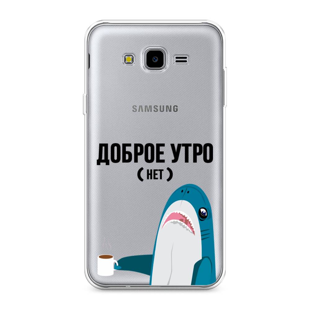 

Чехол Awog на Samsung Galaxy J7 Neo "Доброе утро", Синий;белый;черный, 25350-2