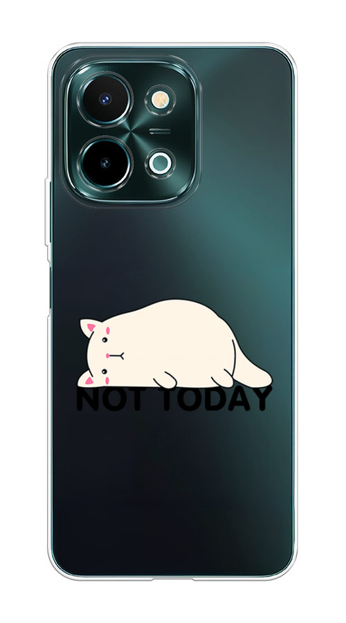 

Чехол на Vivo Y28 4G "Cat not today", Белый;розовый;черный, 2611650-1