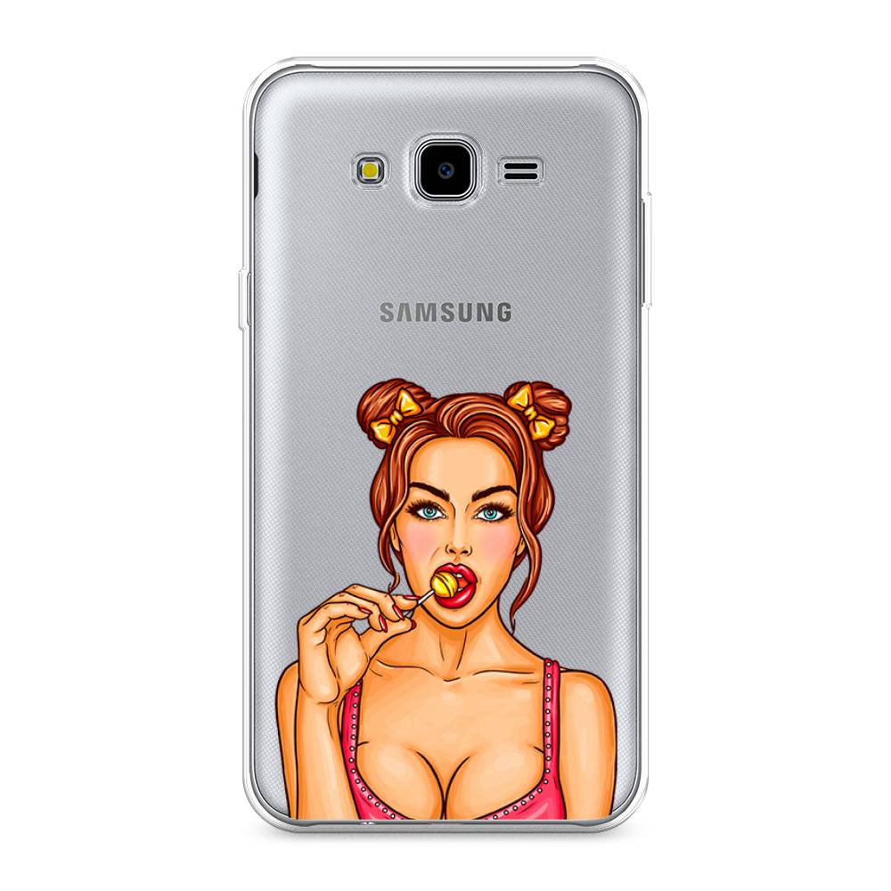 

Чехол Awog на Samsung Galaxy J7 Neo "Вкусный леденец", Бежевый;коричневый;розовый