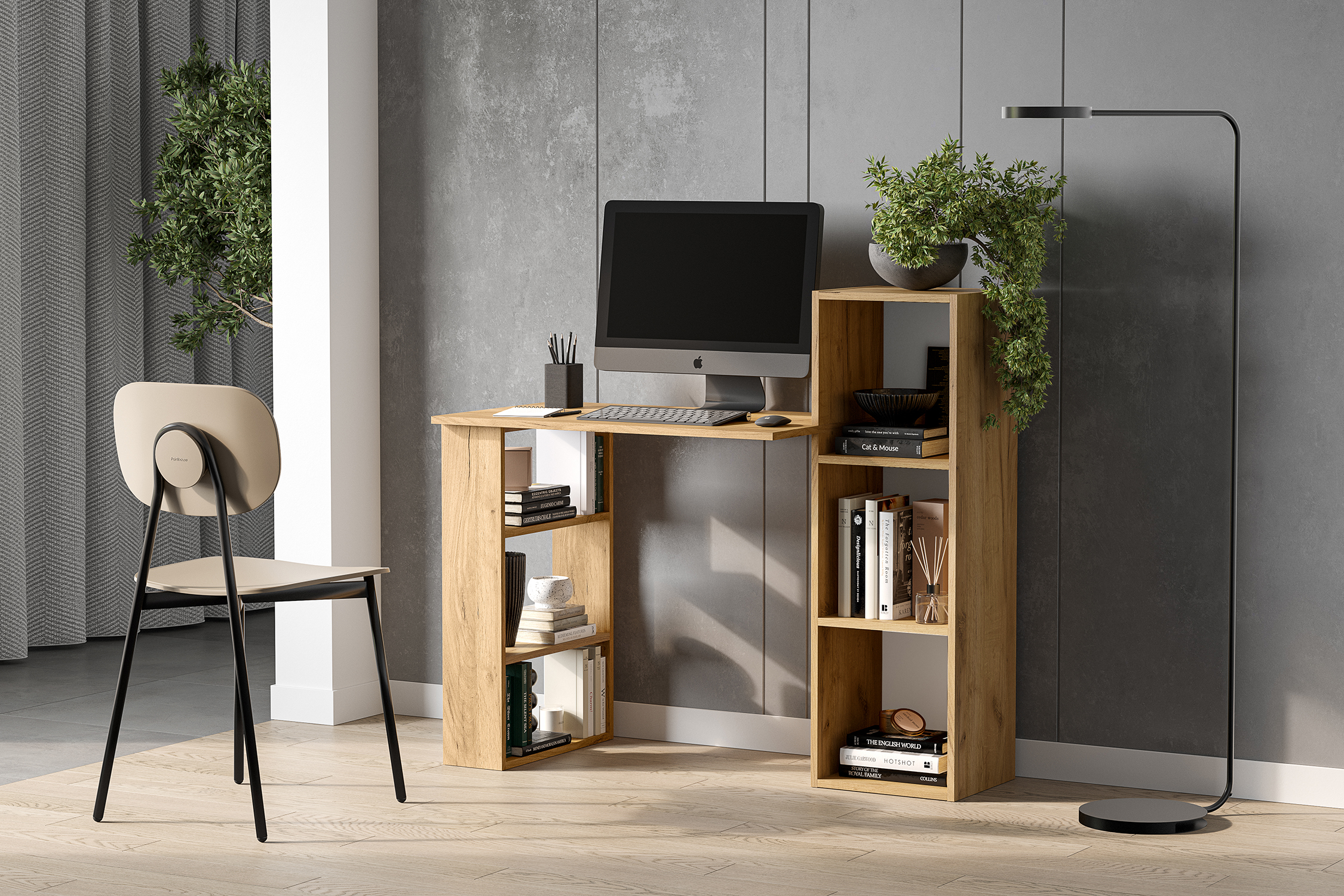 Стол компьютерный НОНТОН Орион 1134х493х1026 см дуб золотой 4990₽