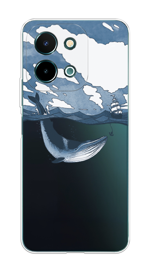 

Чехол на Vivo Y28 4G "Большой кит", Синий, 2611650-1
